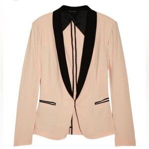 Rag & Bone Tuxedo Blazer Jacket Peach & Black Pockets Collar Stretch 4